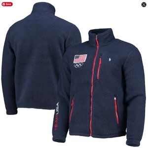 Team USA Ralph Lauren Men's Navy Team USA 2022 Winter Olympic Polar Fleece Sx XL